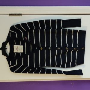 Hollister size M navy blue striped sweater